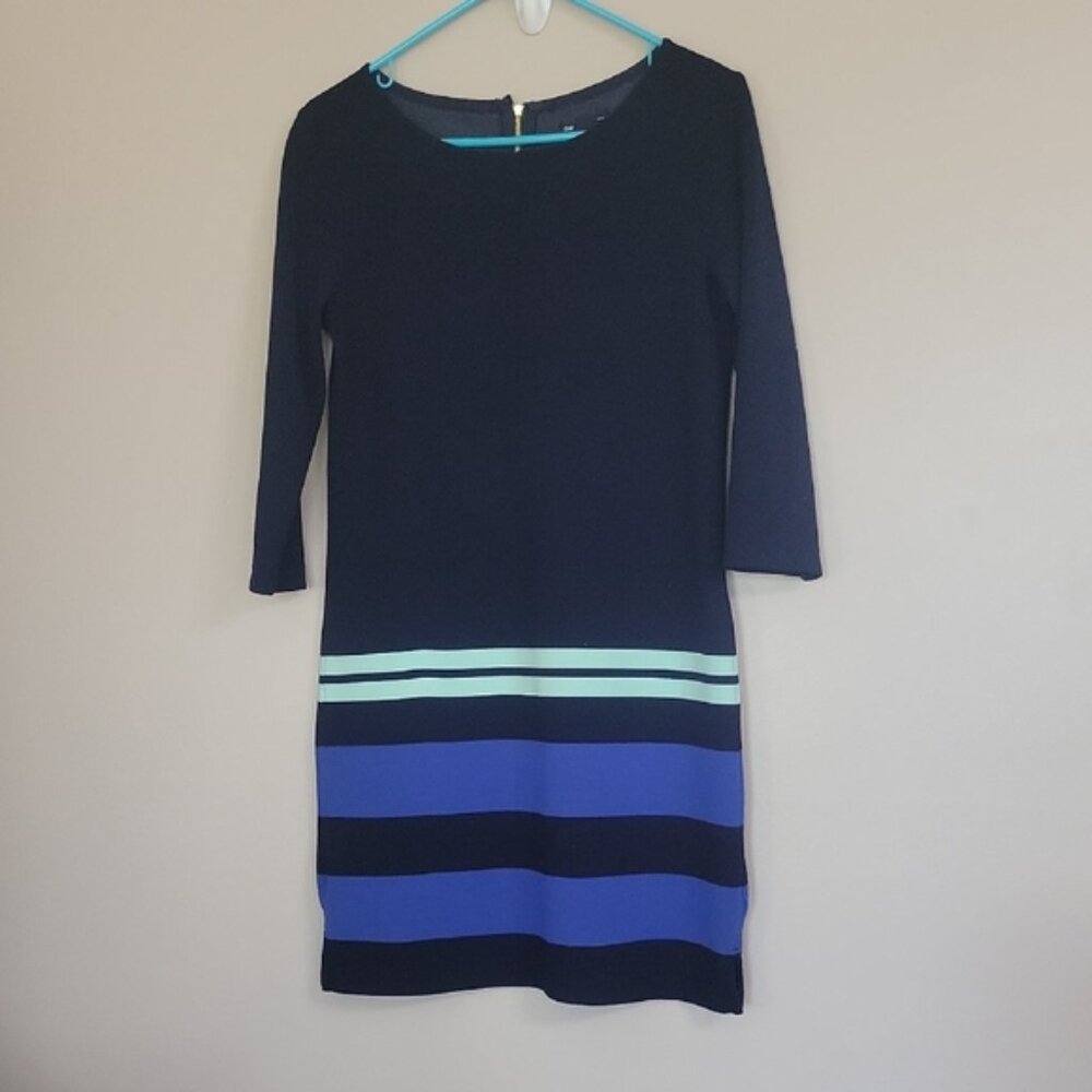 GAP Navy Green Blue Midi Dress Size S